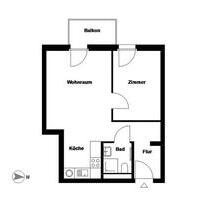 Helle 2 Raum Wohnung - 1.050,00 EUR Kaltmiete, in Berlin (PLZ: 13435) Reinickendorf