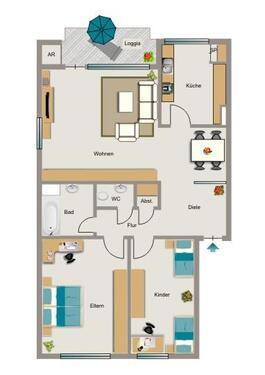 Foto - 3 Zimmer Etagenwohnung zur Miete in Düsseldorf