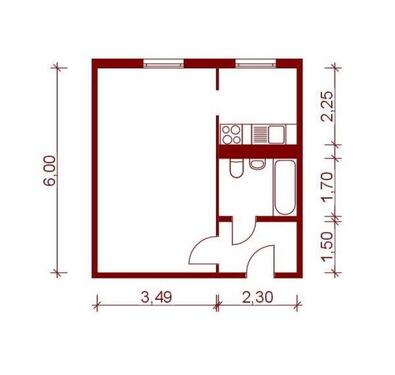 Foto - 1 Zimmer Etagenwohnung in Stendal