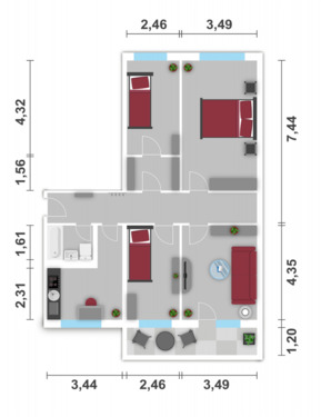 Foto - 4 Zimmer Etagenwohnung zur Miete in Stendal