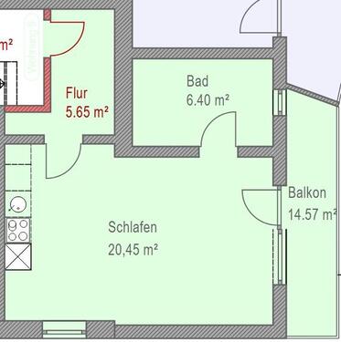 Foto - 1 Zimmer Wohnung inkl.Balkon und EBK im Zentrum von Bad Griesbach