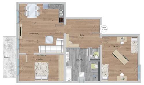 Foto - Großzügige 3 12 Zimmer mit Traum Bad Neubau in Natternberg