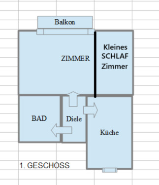 Foto - Wohnung zu vermieten - 310,00&nbsp;EUR Kaltmiete, ca.&nbsp; 46,00&nbsp;m&sup2;