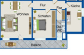 Foto - Wohnung in Holzminden 5.OG mit Fahrstuhl und Balkon