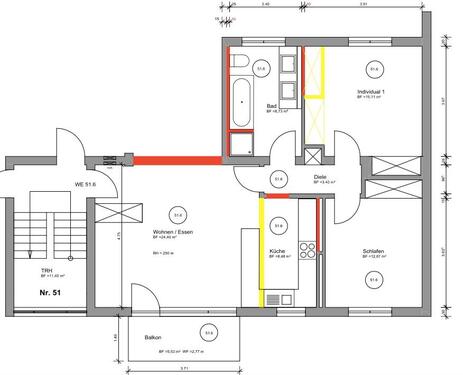 Foto - 3 Zimmer Wohnung 75 qm John F Kennedy Str Butzbach