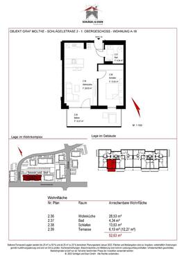 Foto - Gladbeck-Zweckel, 2. OG, 53 qm, 2 Zimmer mit Balkon