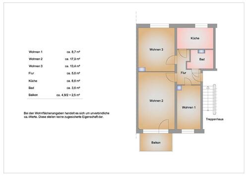 Foto - 3 Zimmer Etagenwohnung zur Miete in Jacobsdorf