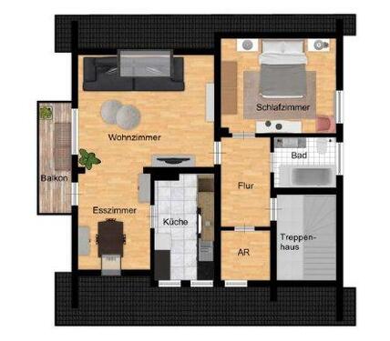 Foto - 2 Zimmer Dachgeschoßwohnung zur Miete in Gummersbach