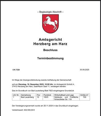Foto - Haus zur Versteigerung - demnächst!