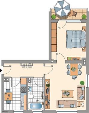 Foto - 2-Zimmer-Wohnung in Eschweiler - 409,00 EUR Kaltmiete,