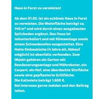 Haus in Forst zu vermieten - 1.600,00&nbsp;EUR Kaltmiete, ca.&nbsp; 140,00&nbsp;m&sup2; in Forst (PLZ: 76694)