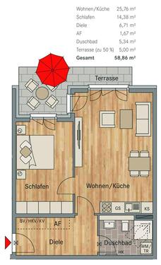 Foto - 2 Zimmer Etagenwohnung zur Miete in Leipzig
