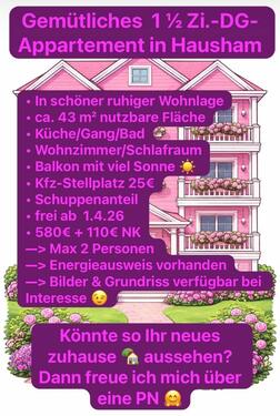 Foto - gemütliches 1 12 Zi.-DG-Appartement in Hausham