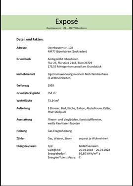 Foto - Etagenwohnung in Ibbenbüren