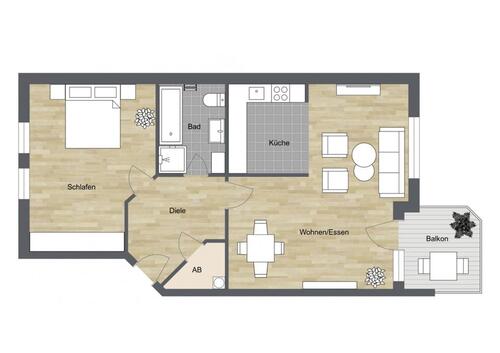 Foto - 2 Zimmer Wohnung mit Balkon in Verl