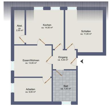 Foto - 2 Zimmer Dachgeschoßwohnung zur Miete in Friesoythe