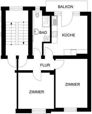 Foto - 2 Zimmer Etagenwohnung zur Miete in Hagen
