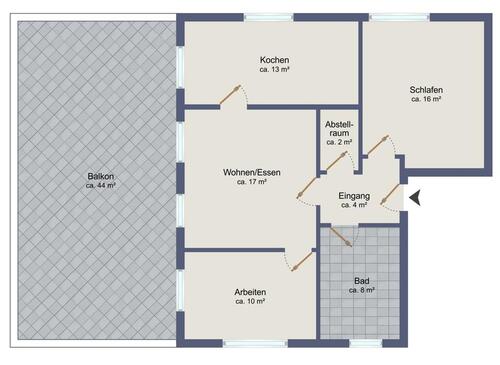 Foto - 3 Zimmer Etagenwohnung zur Miete in Friesoythe