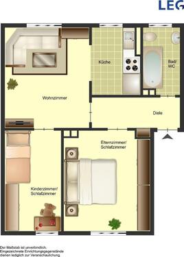 Foto - 3 Zimmer Erdgeschoßwohnung zur Miete in Bocholt