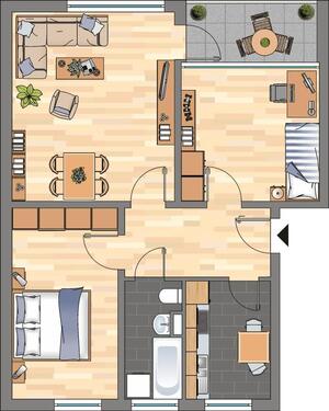 Foto - 3 Zimmer Etagenwohnung zur Miete in Braunschweig