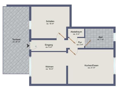 Foto - 2 Zimmer Erdgeschoßwohnung zur Miete in Friesoythe