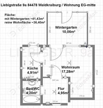 Foto - 1,5 Zimmer Wohnung mit Wintergarten & Garage ~ 36,4 qm