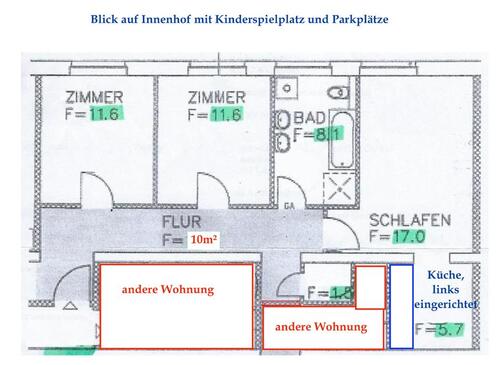 Foto - 3 Zimmer Etagenwohnung zur Miete in Werder (Havel)