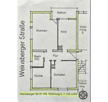 Heilbronn 3-Zimmer - Stadtwohnung mit Balkon