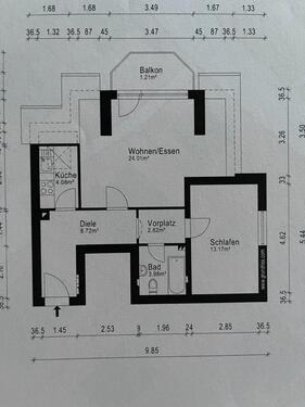 Foto - 2-Zi.-Wohnung (55qm) mit Balkon, TG & Hobbyraum (26qm)