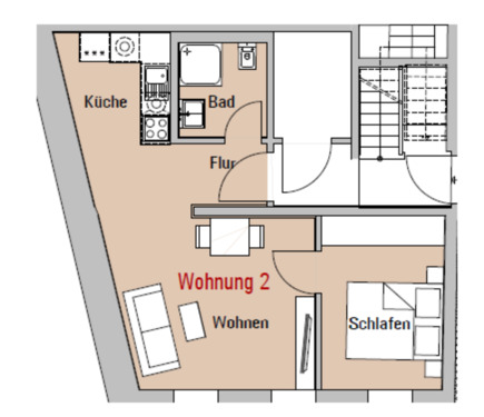Foto - Schöne, geräumige zwei Zimmer Wohnung in Koblenz, Moselweiß