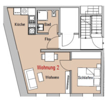 Schöne, geräumige zwei Zimmer Wohnung in Koblenz, Moselweiß