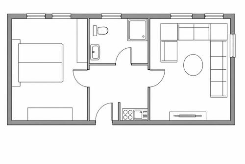 Foto - Helle 2-Zimmer-Souterrainwohnung in Bad Vilbel (ca. 28 m²)