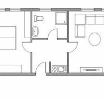 Helle 2-Zimmer-Souterrainwohnung in Bad Vilbel (ca. 28 m²)