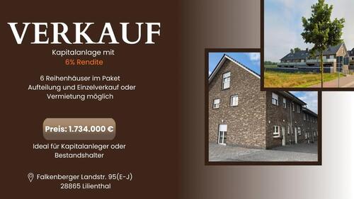Foto - Lilienthal Kapitalanlage:6 moderne Reihenhäuser voll vermietet