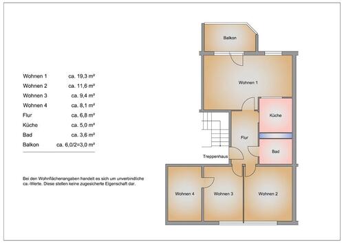Foto - 4 Zimmer Etagenwohnung zur Miete in Frankfurt (Oder)