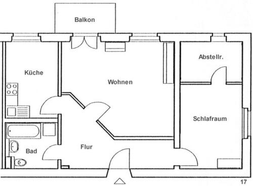 Foto - Gemütliche 2-Raumwohnung mit Balkon (20517)