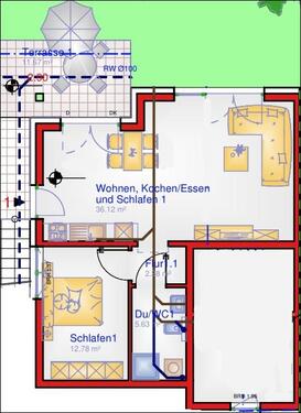 Foto - Erdgeschoßwohnung in Glattbach zur Miete