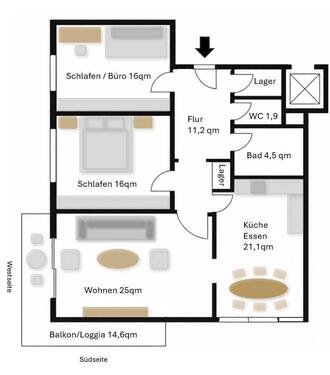 Foto - 4 Zimmer Etagenwohnung in Wunsiedel