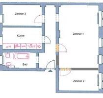 geräumige 3 Zimmer Wohnung mit TageslichtbadWanne, großes WZ! # DD96 - Freital