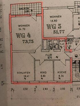 Foto - 3 Zimmerwohnung zu vermieten - 1.450,00&nbsp;EUR Kaltmiete, ca.&nbsp; 74,00&nbsp;m&sup2;