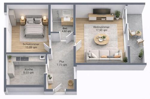 Foto - 2 Zimmer Etagenwohnung in Stralsund