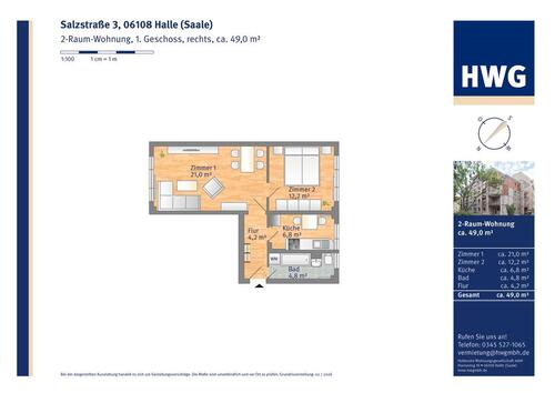 Foto - 2 Zimmer Etagenwohnung in Halle (Saale)