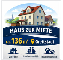 Geräumiges Haus mit vielen Zimmern in Grettstadt zu vermieten
