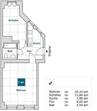 Foto - 2 Zimmer Etagenwohnung zur Miete in Dresden