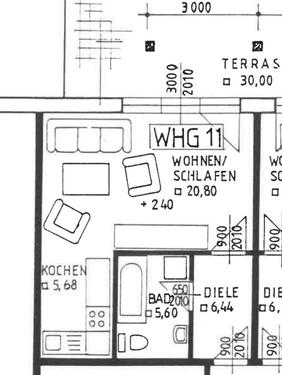 Foto - 1 Zimmer Erdgeschoßwohnung zur Miete in Klipphausen