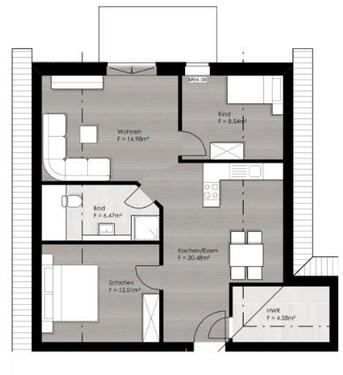 Foto - 3- Zimmer Wohnung Bredstedt zum 01.03.2026 zu vermieten