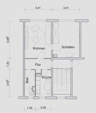 Foto - 2 Zimmer Erdgeschoßwohnung in Borna