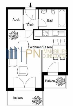 Foto - 1 Zimmer Etagenwohnung zur Miete in Bannewitz