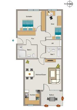 Foto - 3 Zimmer Etagenwohnung zur Miete in Rheinbach