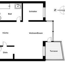Moderne 1,5-Zi-Wohnung mit Süd-TerrasseGarten in Erlangen